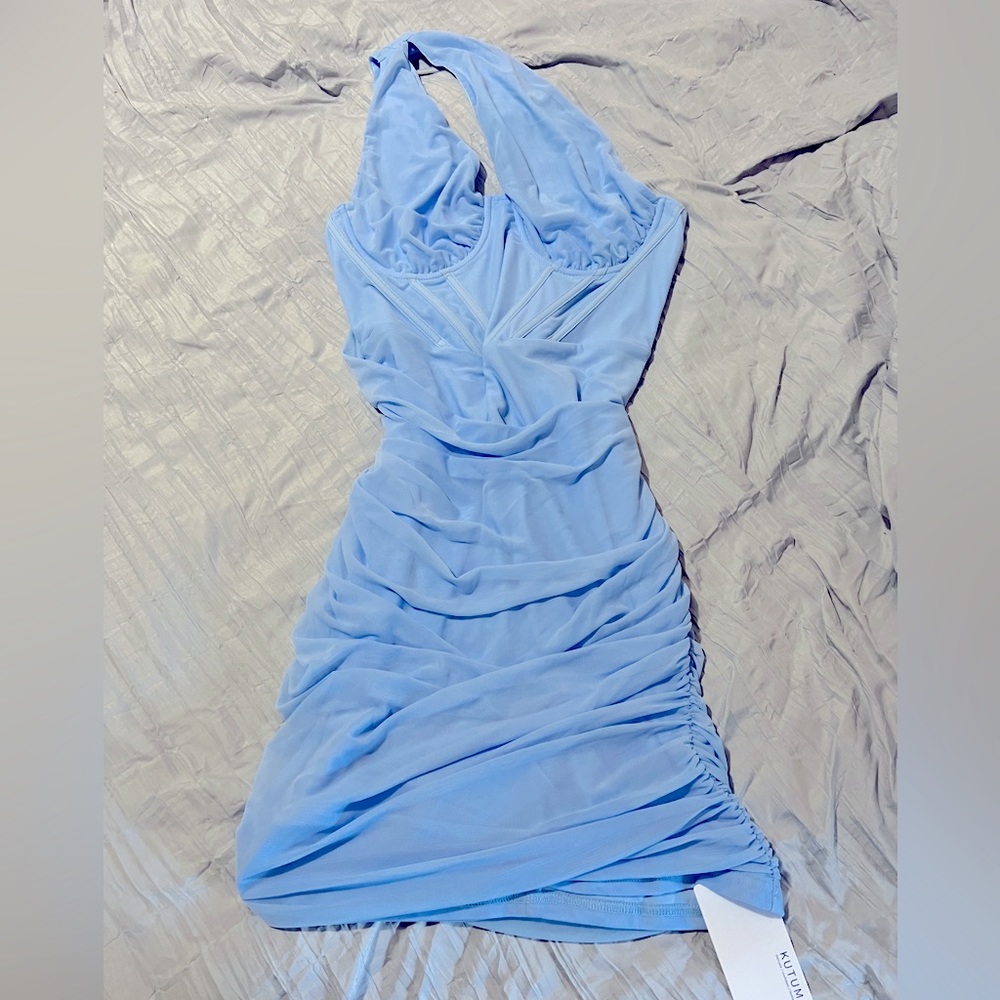NEW! Blue Mesh Dress US Large